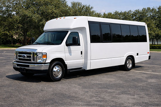 18-passenger minibus available for charter in Cameron, TX