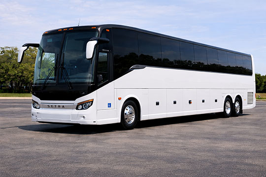 56-passenger charter bus available for charter in Cameron, TX